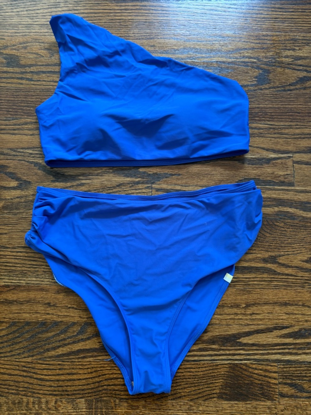 Summersalt One-Shoulder Royal Blue Bikini Set
